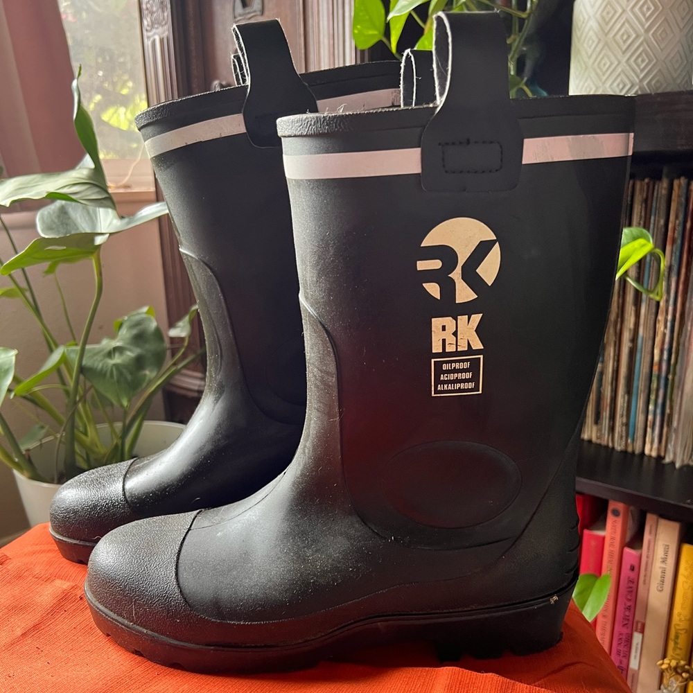 RK men waterproof rubber sole rain boots
